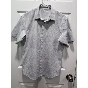 Lululemon Button Up Shirt Mens Small Airing Easy Ventlight Mesh Cloud Camo Acid